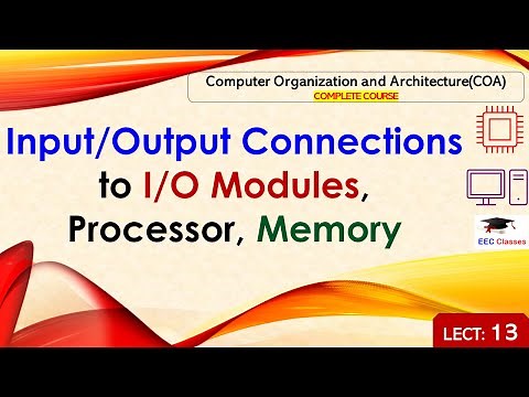 L13: Input/output Connections to I/O Modules, Processor, Memory | Computer Organization Architecture