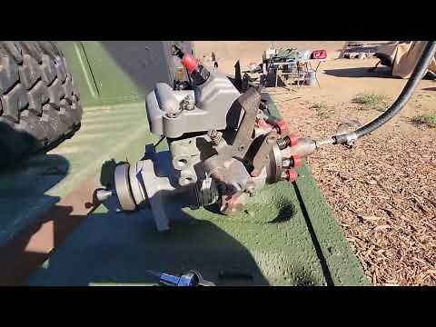 Humvee HMMWV Hummer H1, fuel injection pump install
