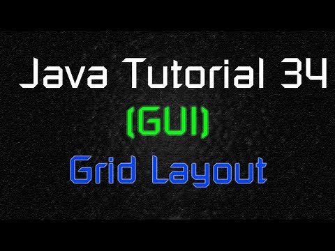 Java Tutorial 34 (GUI) - GridLayout()