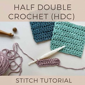 How to Half Double Crochet Stitch - hdc (UK half treble - htr)