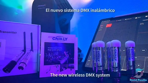 DMX Wireless, CHINLY 8pcs 2.4G DMX 512 1 Male Transmitter & 7 Female Receivers Short version for Stage PAR Party Light