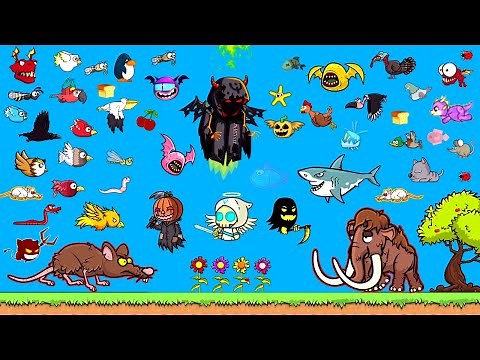 All Animals Evolution in EvoWorld.io (FlyOrDie.io) New
