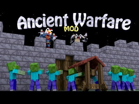 War Mod: Minecraft Ancient Warfare Mod Showcase - 8 Siege Weapons!