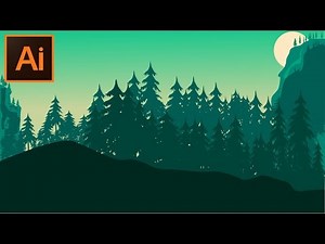 Adobe Illustrator CC Tutorial How to Make a Forest Background