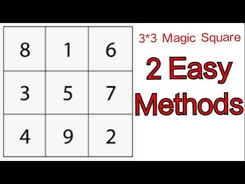 3 by 3 Magic Squad | 3x3 Magic Square | Two Easy methods on 3x3 Magic Square | Magic Square 3*3