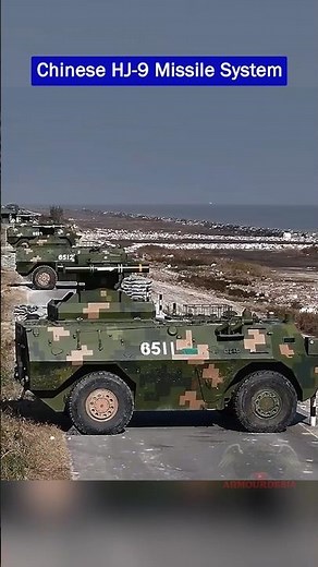 China's WZ-550 Firing the HJ-9 Anti-Tank Missiles!
