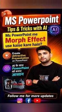 How to Create PowerPoint Presentation with Amazing Features | Morph Effect Using AI #ytshorts #yt