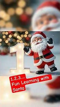 Fun Christmas Learning 1- 10 with Santas for Kids #kidsnumbers #preschoollearning #christmaskids