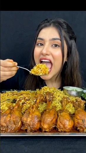 ASMR Eating Chicken Biryani |Super Satisfying Eating Sounds | Relaxing No Talking Food ASMR #mukbang