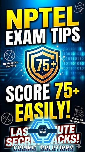 How to PASS NPTEL Exam in Just 3 Days! 😱 Secret Hack to Score 75+ in NPTEL Easily!🥈 #exam #education