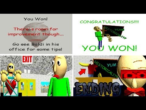 ALL ENDINGS Baldi's Basics in Education and Learning v1.3.1