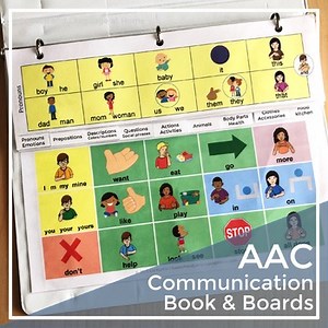 AAC Communication Book and Communication Boards for Speech Therapy and Autism