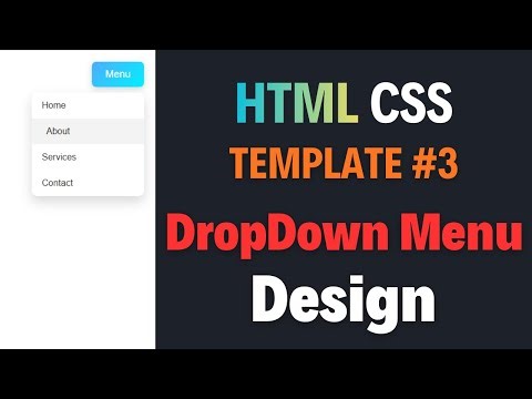 Dropdown Menu Using HTML and CSS Template 3 | Web Design Templates | Website Development Designs