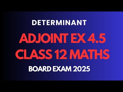 Solution of System of Equations by Matrix | Exercise 4.5 Determinants | Class 12 NCERT