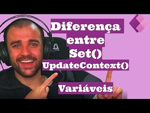 Qual a diferença entre Set e UpdateContext no power apps e como manipular variaveis