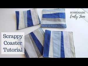 DIY Fabric Coasters Tutorial: Learn How to Make Scrappy Modern Fabric Coasters
