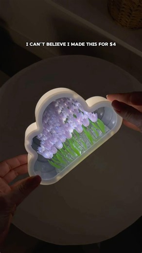 I Made a Cloud Tulip Mirror Lamp for $4 🌷 DIY Room Decor