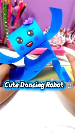 Paper making cute dancing robot 🤖#papercraft #shorts #robot