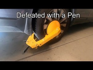 Amazon Car Wheel Boot Lock. How to Pick a tumbler lock with a pen, no special tools