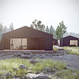 Modern Cabin Plans - Download Small House Plans - Den