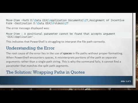 Troubleshooting Move-Item in PowerShell: Moving Multiple Files to Folders