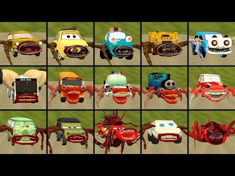 New Forms Of Monster Car: Old Car, Luigi Car Eater, Bus Eater, Thomas Eater, Police Car in Gmod!!