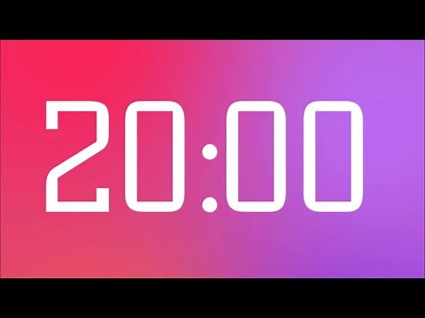 20 Minute Timer Countdown - Silent and Colorful