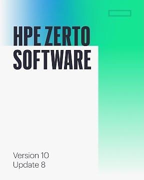 HPE Zerto Software Version 10 Update 8