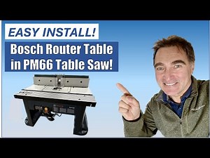 Tool Tips & Reviews - Install a Bosch RA1181 Router Table in a PM66 Table Saw!