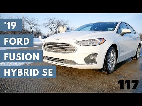 2019 Ford Fusion Hybrid SE // review, walk around, and test drive // 100 rental cars