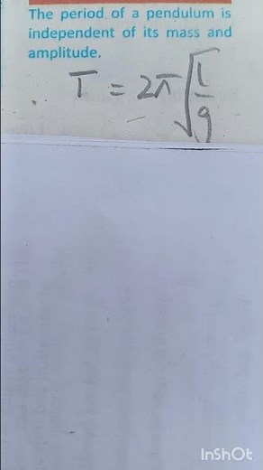 time period of simple pendulum physics class 10th chapter 10 SHM and waves|period of a pendulum