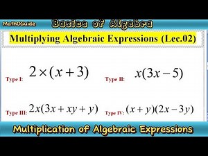 How to Multiply Algebraic Expressions Lec-02 Algebra for Beginners | MathoGuide