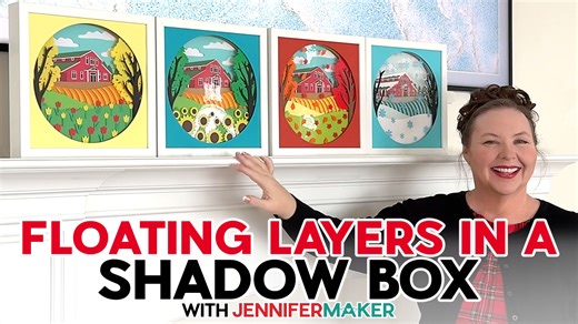 Do you love a shadow box that can capture a special moment? Today's Merry Maker Mingle project #24 is Shadow Box with Floating Layers. 🎄🎅🎁 Shadow boxes are one of my favorite things to make to capture special moments or a memory. I am so excited to share this special moment of 700 crafts we have made together by making the Maker barn shadow box with floating layers. To get notifications of projects, links to downloadable resources, and entries to the 25 days of giveaways, register at MerryMak