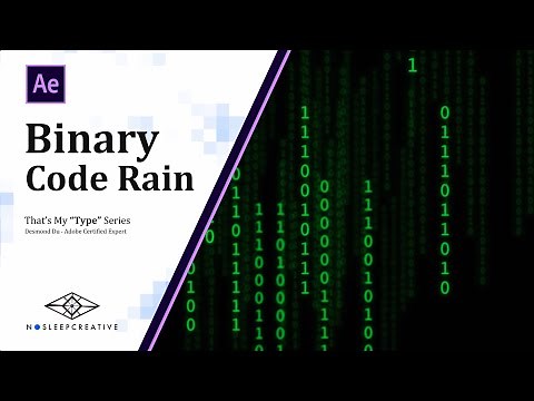 Matrix Binary Raining Code with a single text layer | After Effects Tutorial · Easy