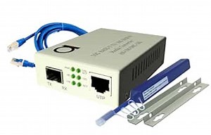ADnet 10G Fiber to 10G Copper Ethernet Converter – Open SFP+ Slot – 10GBase-T to Base-R – Includes Cat7 UTP Cable – 10Gbps Optical Media Adapter