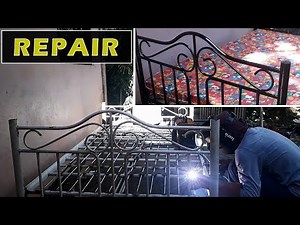 REPAIR & RESTORE A PRE-FABRICATED METAL BED FRAME | WELDING & REPAINT WORKS