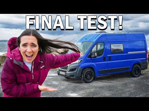 24 Hours in Our New Camper Van during a STORM! (What happened?)