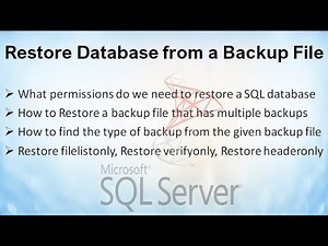 How to Restore a Database in SQL Server || Permission required to restore a DB || SQL DBA