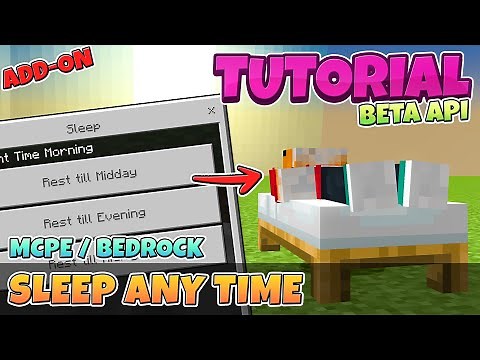 Minecraft Add-on Tutorial » SLEEP ANY TIME » BETA API