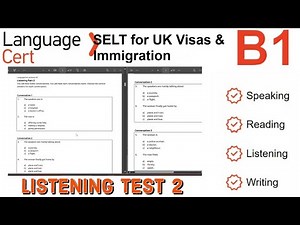 LanguageCert International ESOL SELT B1 Listening, Reading, Writing & Speaking|| Computer based 2024