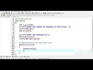 C Program to implement Insertion Sort || Coding Guide for Beginners|| #programming
