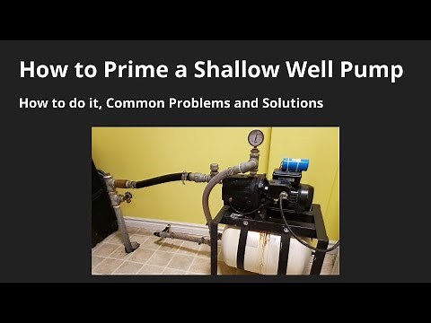 How to Prime a Shallow Well Pump or Sand Point Well Pump