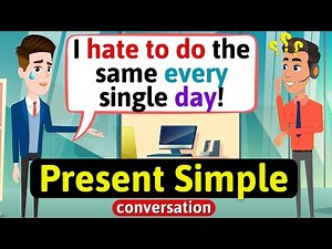 Present Simple conversation (Everyday actions vocabulary) English Conversation Practice