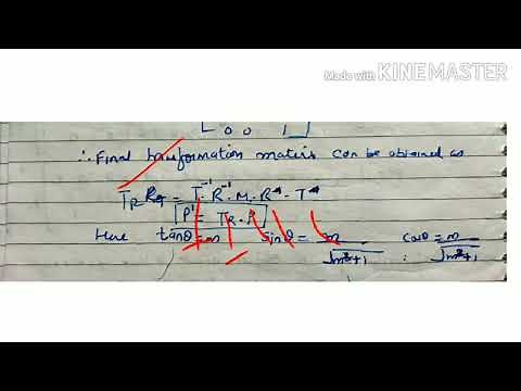 Reflection about line y = mx + c- lecture 37/computer graphics