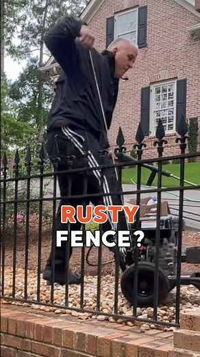 How To Paint Rusty Metal Fence: Tips and Tricks #shorts