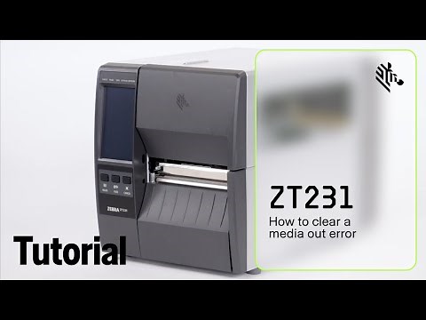 How to Clear a Media Out Error on a ZT231 Printer | Zebra
