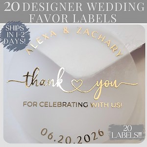 20 Custom Wedding Stickers for Wedding Favor for Guest Gifts for Wedding Guest Welcome Bag Wedding Personalized Favor Tags Wedding Thank You - Etsy