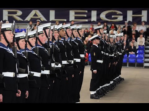 Join The Royal Navy - HMS Raleigh New Recruits Parade Ground Drill.