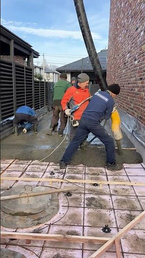 Pouring a concrete slab under paving stones — a solid and durable base that will last for years!