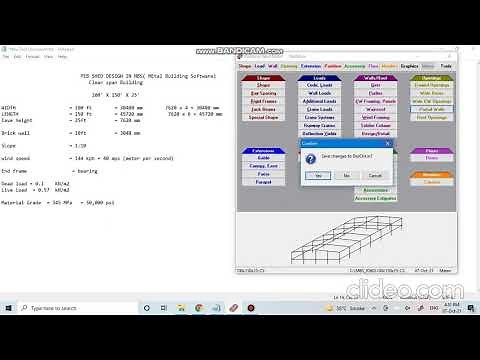 PEB steel structure design on MBS (metal building software)